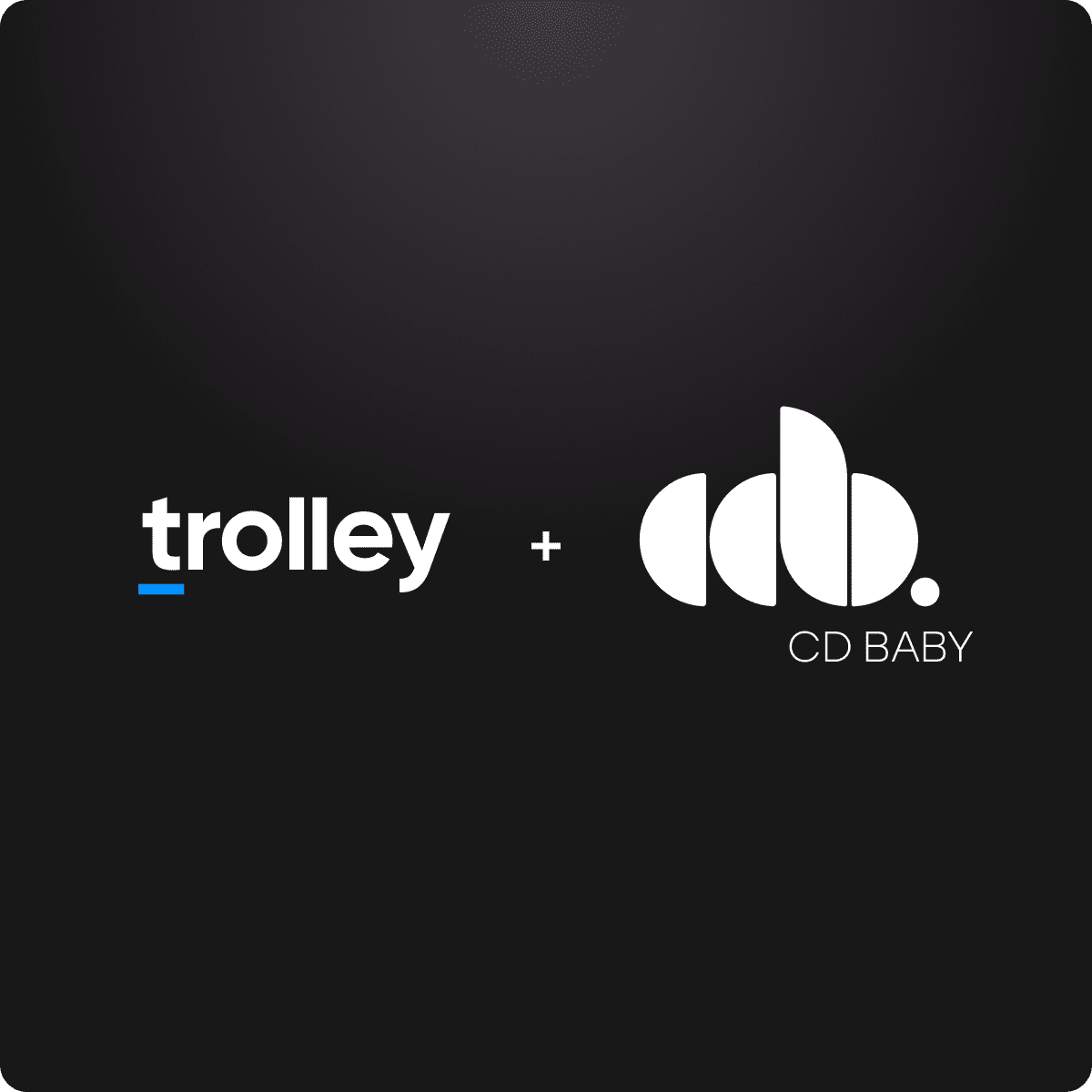 Image en vedette avec les logos du Trolley et du CD Baby