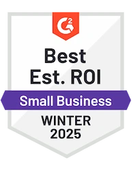 G2 | Enterprise Payment | Best Estimated ROI | Small-Business | Winter 2025